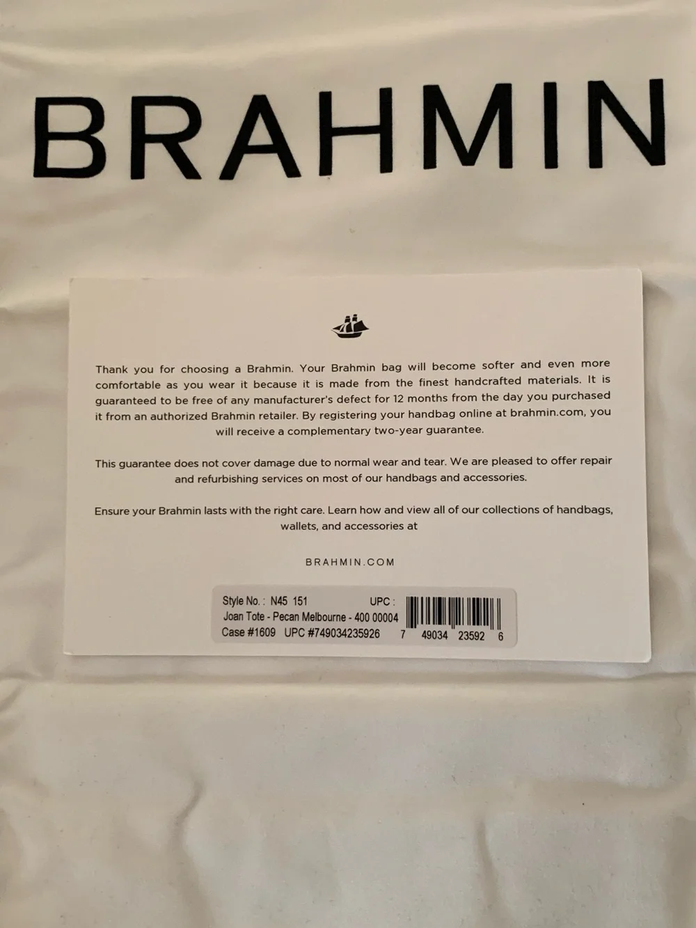 NWT Brahmin Joan Tote Pecan Melbourne Brown Croc Emb Leather Dust Bag Card N4515